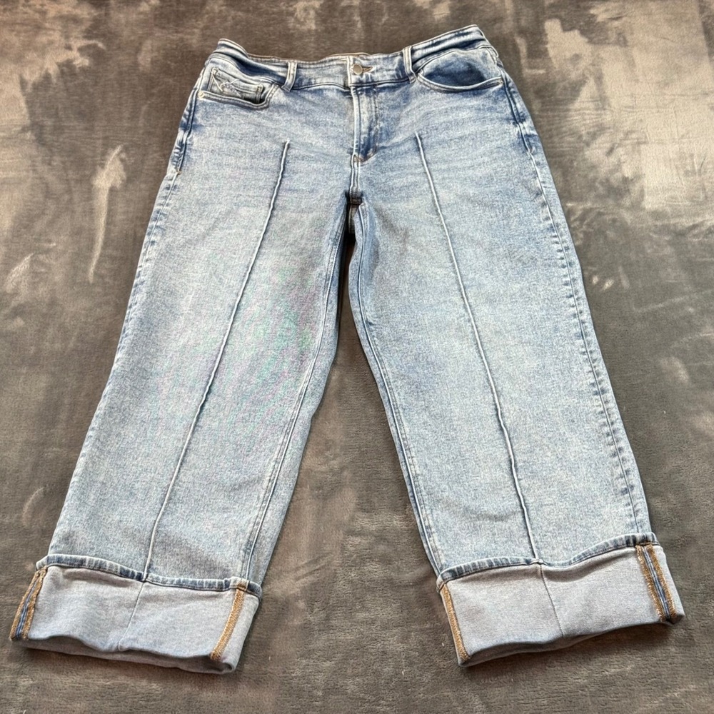 Dear John Holly Straight Leg Women's‎ Jeans Front Seam Cuffed Size 31 High Rise